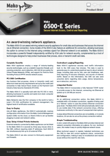 Mako Networks Appliance 6500-E bochure